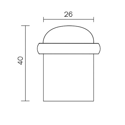 Стопор дверний підлоговий MVM M-38L white білий - Фото №3