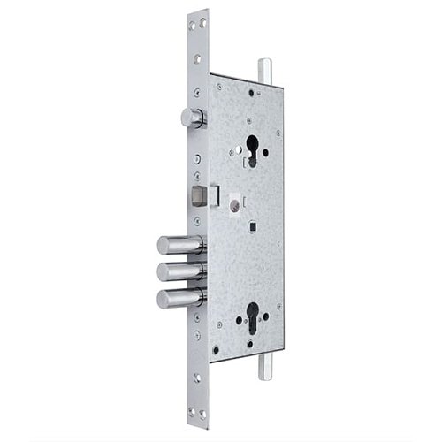 Механізм замка MUL-T-LOCK 415G Двосистемний (BS63*85мм) хром полірований без зв.планки - Фото №1