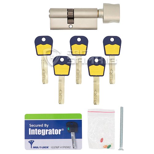 Циліндр MUL-T-LOCK Integrator 80T (35*45T) нікель сатин - Фото №5