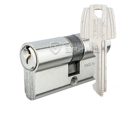 Циліндр TESA TE5 60 (30*30) нікель сатин 3 ключа - Фото №1