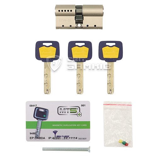 Циліндр MUL-T-LOCK MTL800/MT5+ MOD 90 (35*55) (модульний) нікель сатин - Фото №4